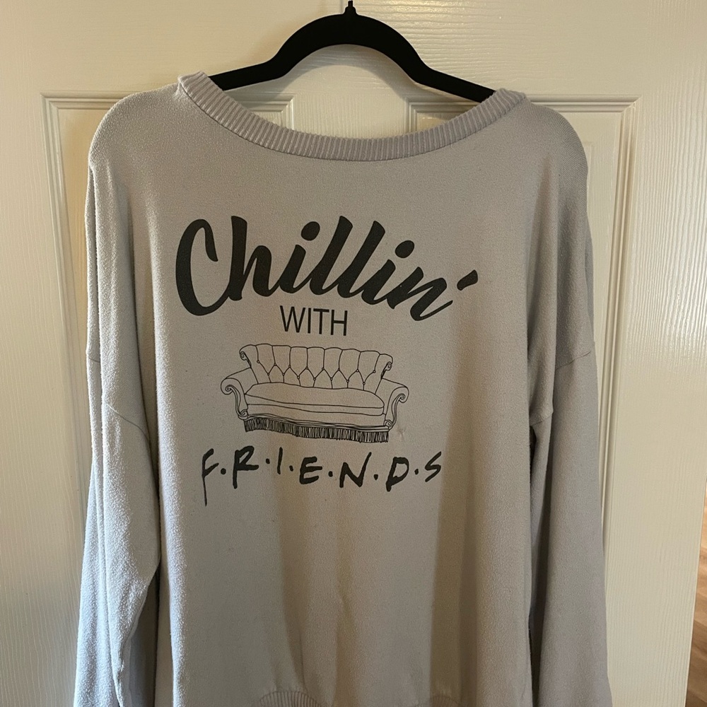 Chillin' With Friends Light Gray Women's Sweater